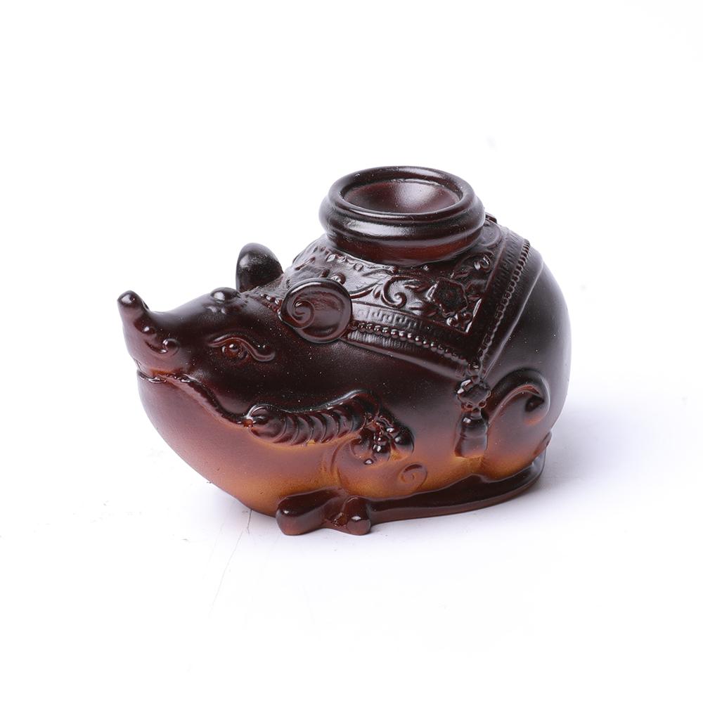 Resin Lucky Mouse Statue Stand