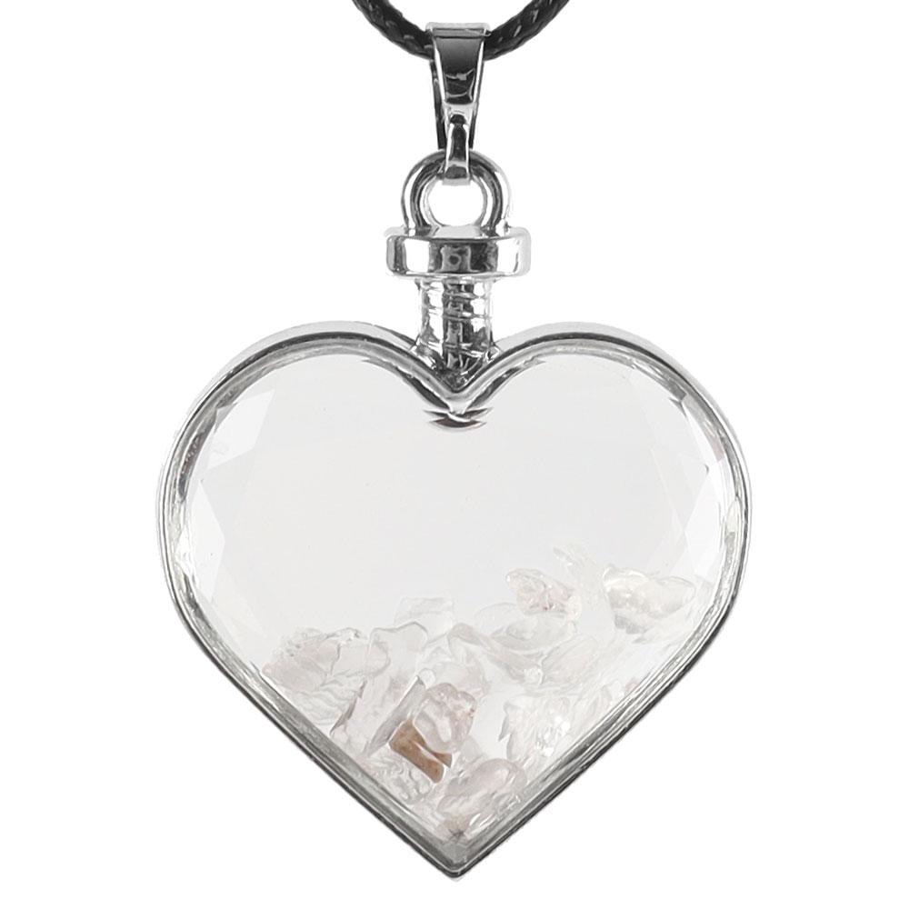 Heart Shaped Crystal Chips Infused Pendant Crystal wholesale suppliers