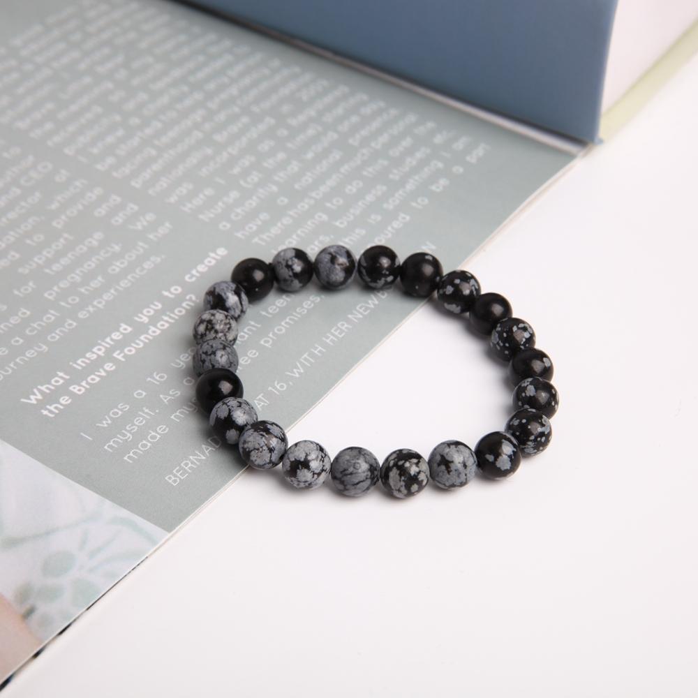 8mm Snowflake Obsidian Crystal Bracelet Crystal wholesale suppliers