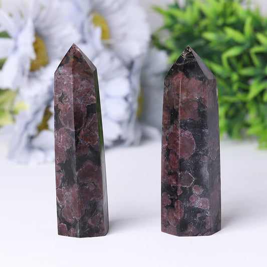 Wholesale Natural High Quality Astrophlite with Garnet Healing Crystal Points for Fengshui Decoration Crystal wholesale suppliers