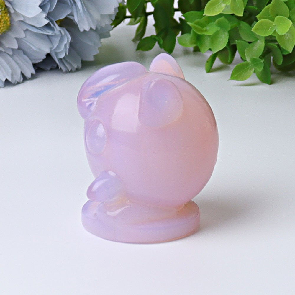 2.2" Pink Opalite Jiggly Puff Crystal Carvings Crystal wholesale suppliers