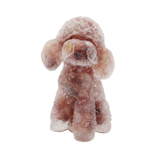 Toy Poodle Crystal Chips Resin Decoration