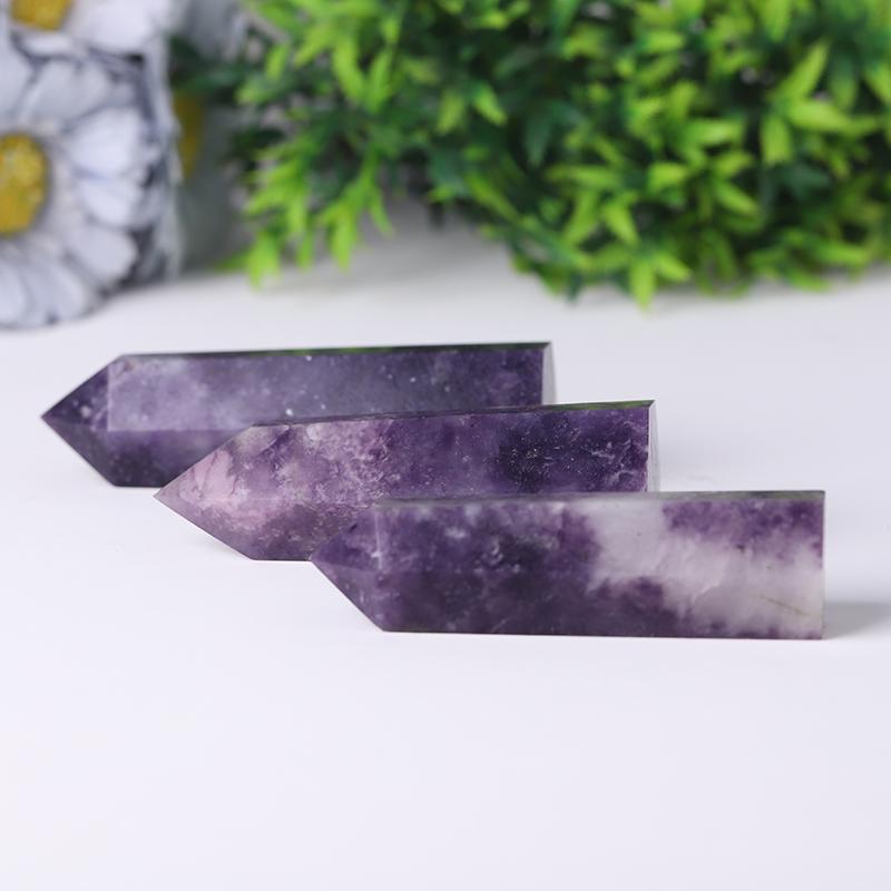 Natural Purple Mica Points Healing Tower Crystal wholesale suppliers