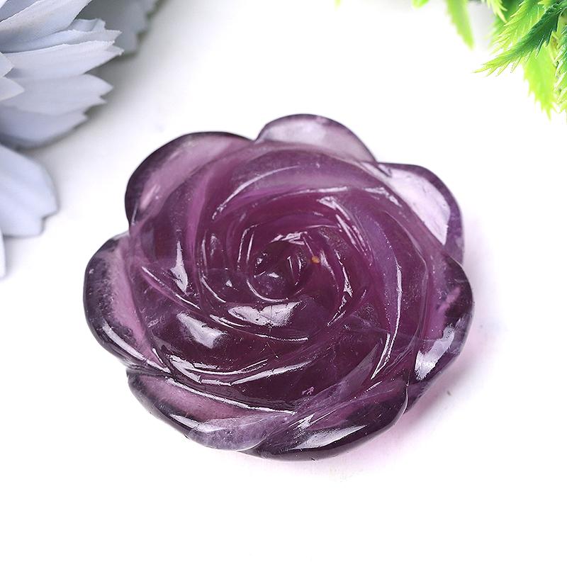 2" Rose Flower Crystal Carvings Crystal wholesale suppliers