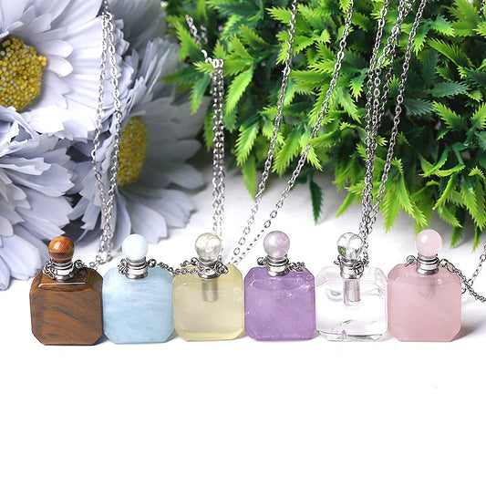 1.4" Empty Perfume Bottle Necklace DIY Crystal wholesale suppliers