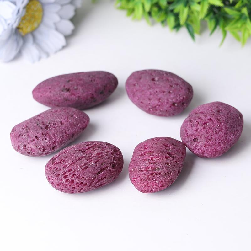 1.5"-2.0" Honey Comb Ruby Tumbles Palm stones Crystal wholesale suppliers