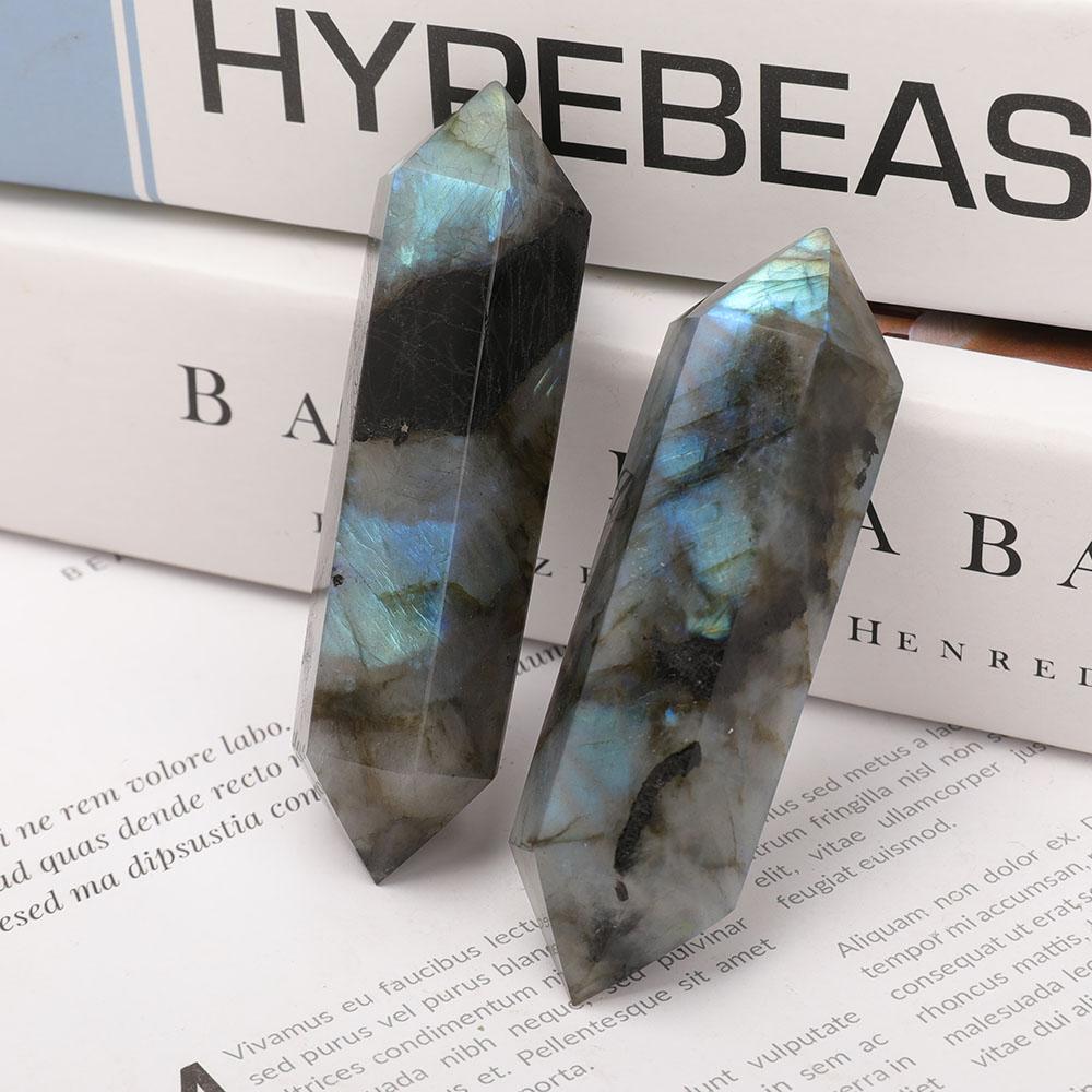 Set of 2 Labradorite Double Terminated Points Crystal wholesale suppliers