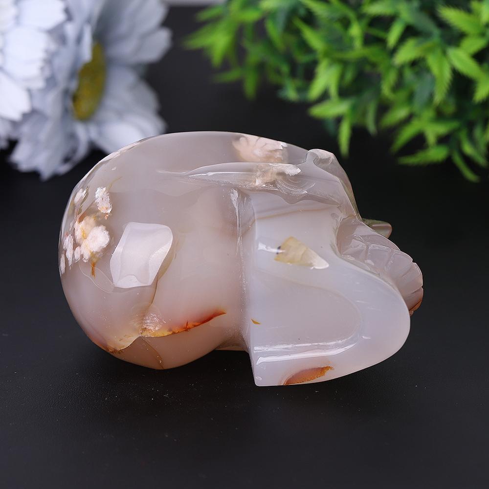 Flower Agate Crystal Skull Carvings Crystal wholesale suppliers