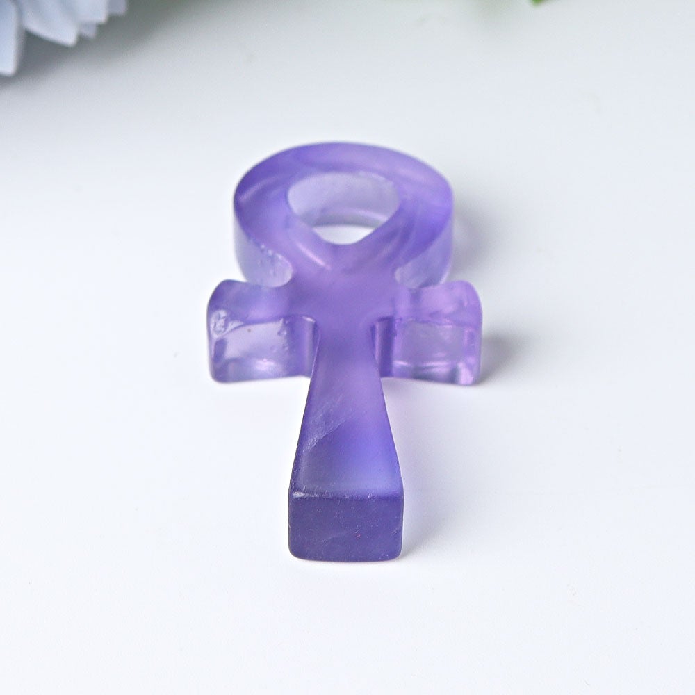 2" Fluorite Egypt Cross Crystal Carvings Crystal wholesale suppliers