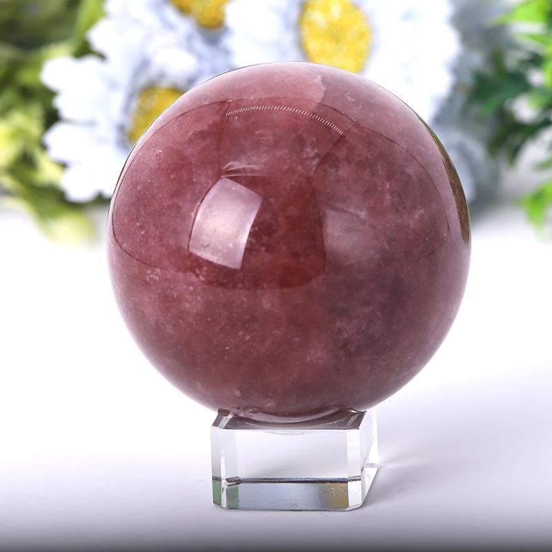 2.0"-4.5" Strawberry Quartz Sphere Crystal wholesale suppliers