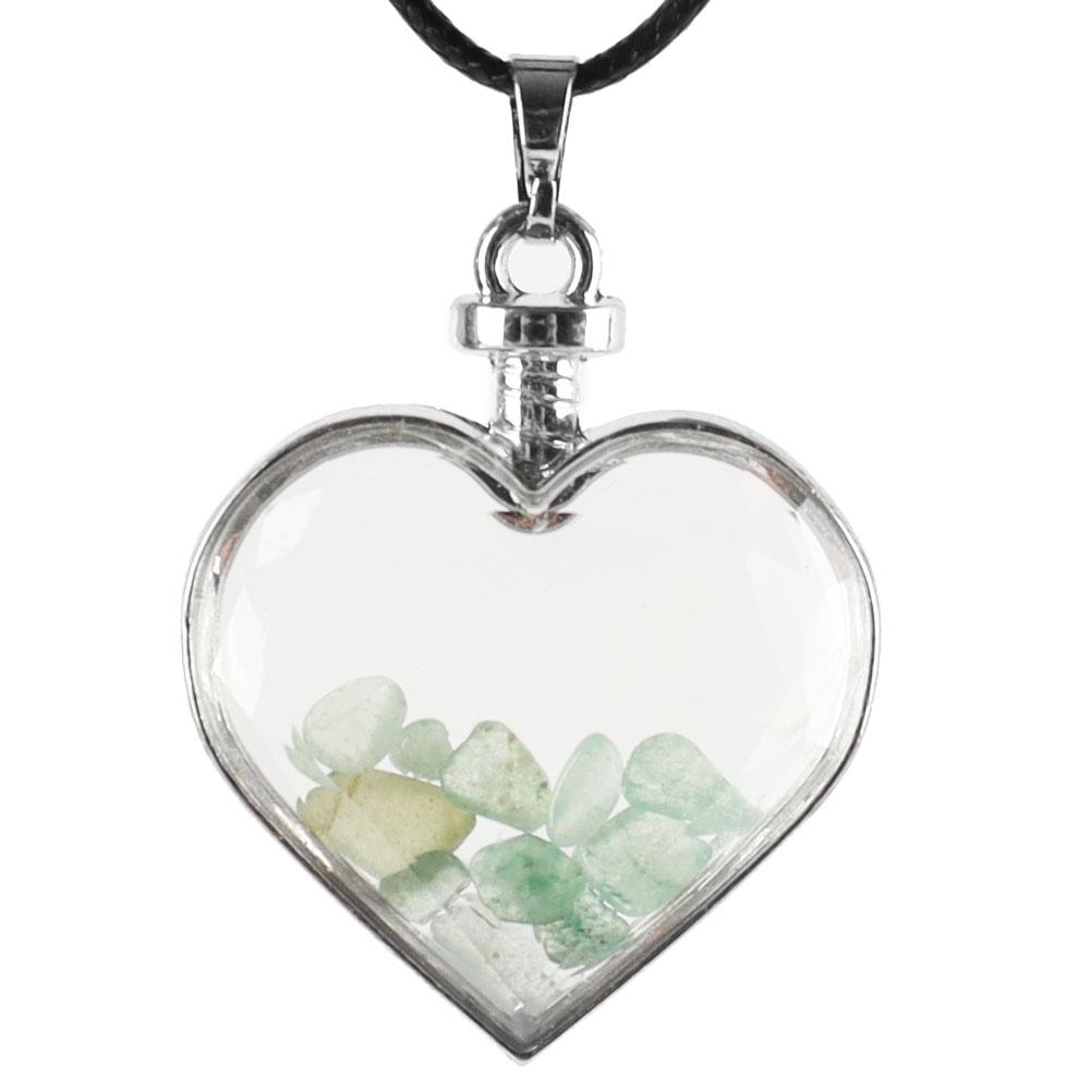 Heart Shaped Crystal Chips Infused Pendant Crystal wholesale suppliers