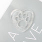 Clear Quartz Heart Shape with Claw Carving