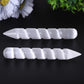 6" Spiral White Selenite Wand