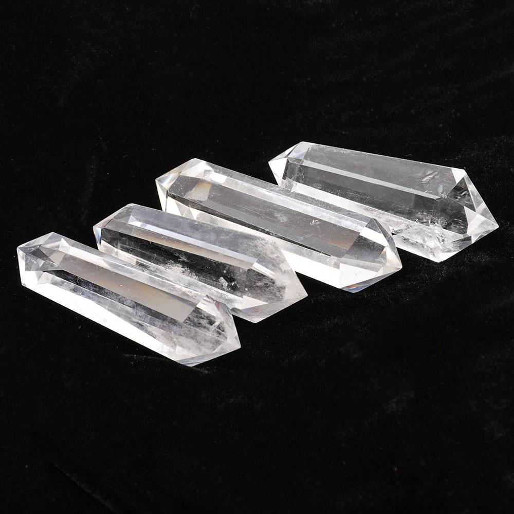 Set of 4 Clear Quartz Double Terminated Points Crystal wholesale suppliers