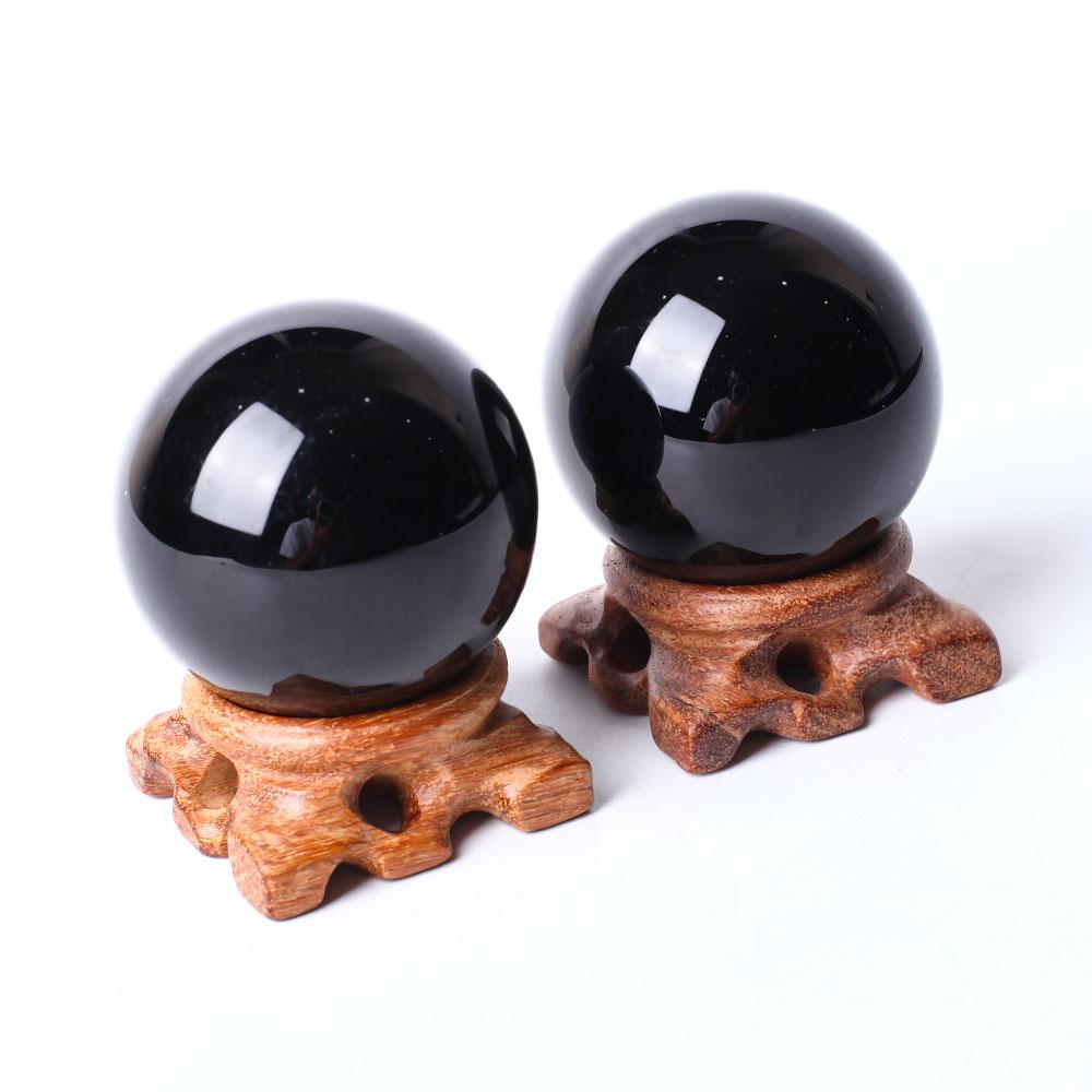 6cm Black Obsidian Crystal Sphere Crystal wholesale suppliers