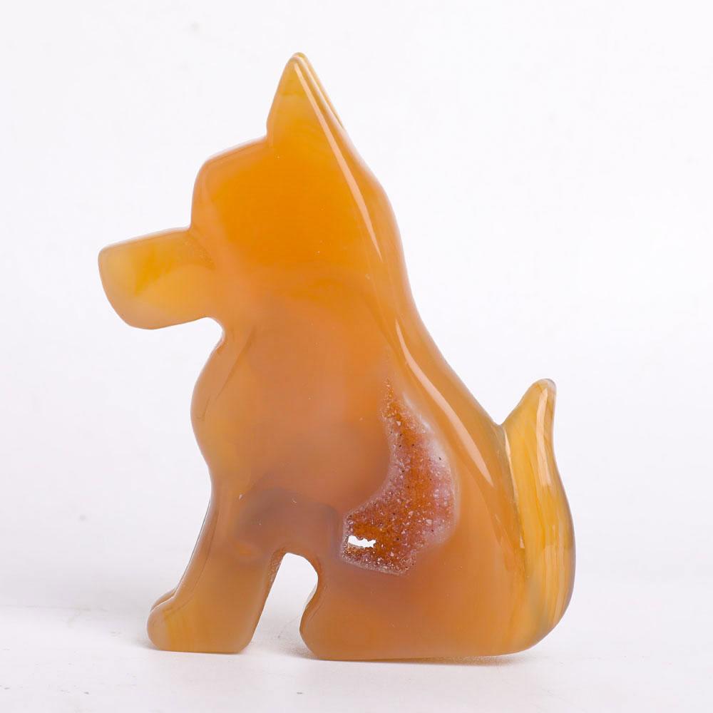 Druzy Agate Dog Carvings Crystal wholesale suppliers