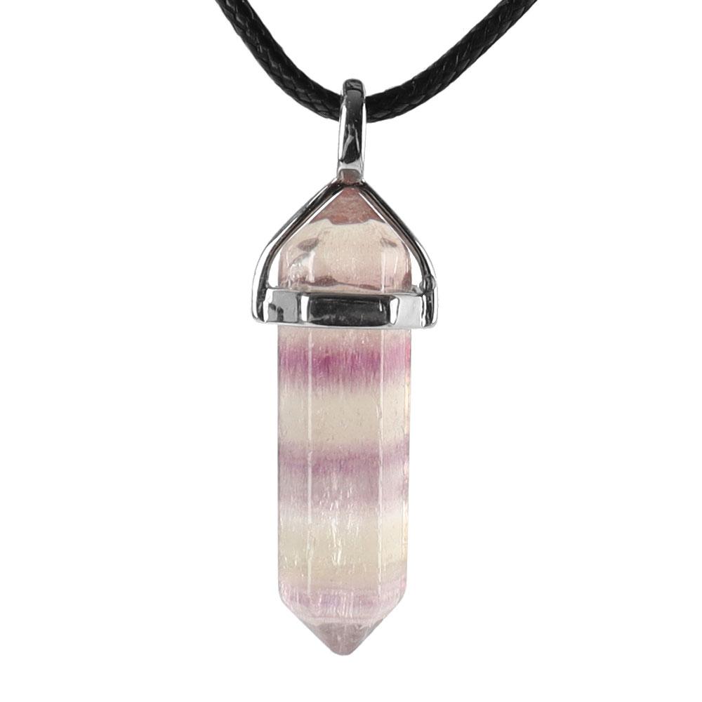 Natural Semi-Precious Gemstone Crystal Healing Hexagonal Point Chakra Pendant Crystal wholesale suppliers