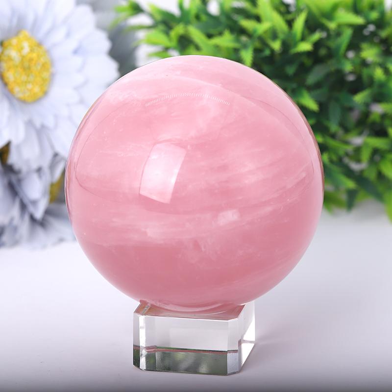 2.0"-4.5" Rose Quartz Sphere Crystal wholesale suppliers