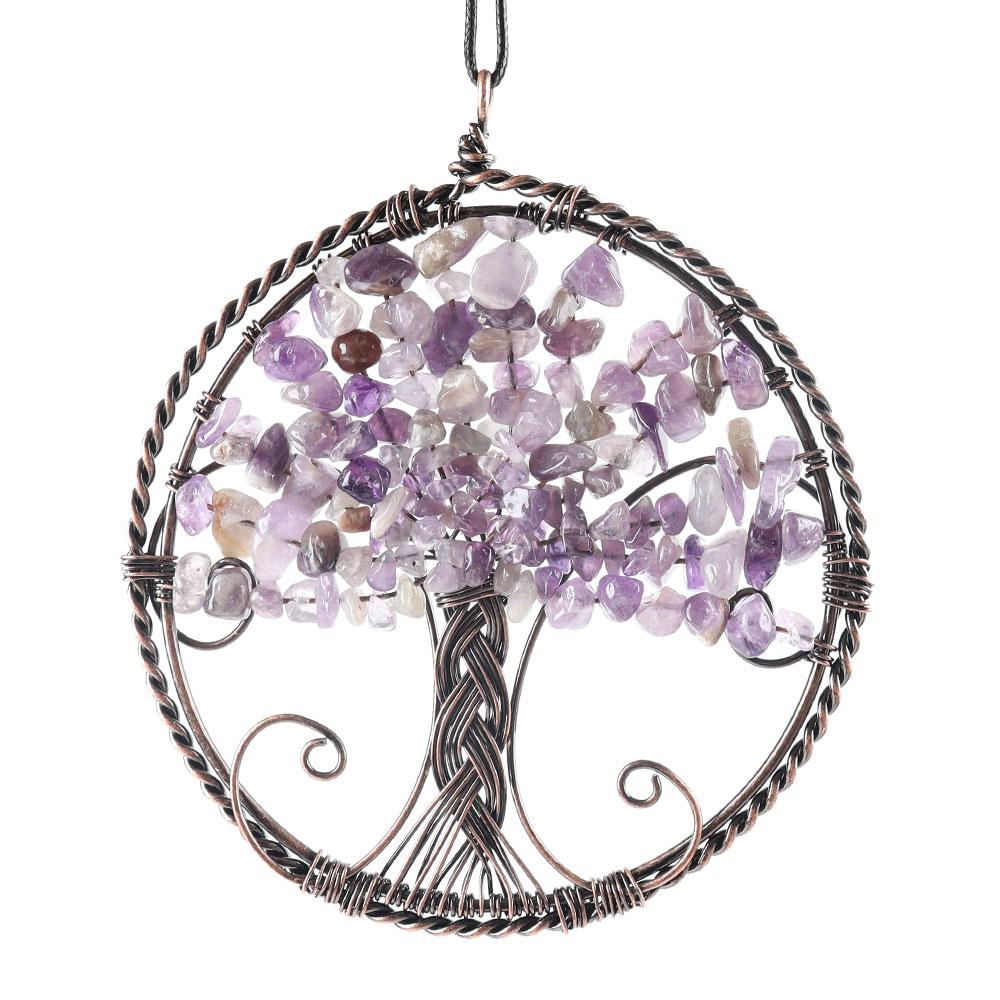 Healing Crystal Jewelry Tree of Life Wire Wrapped Pendant Crystal wholesale suppliers