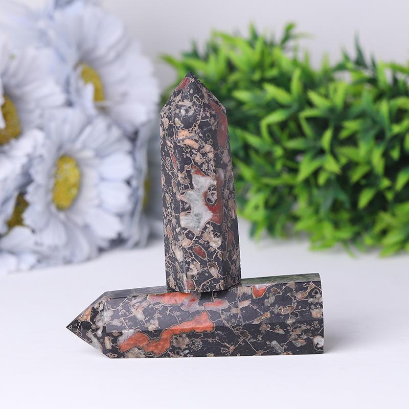 Natural Plum Blossom Flower Jade Points Healing Crystal Tower Crystal wholesale suppliers