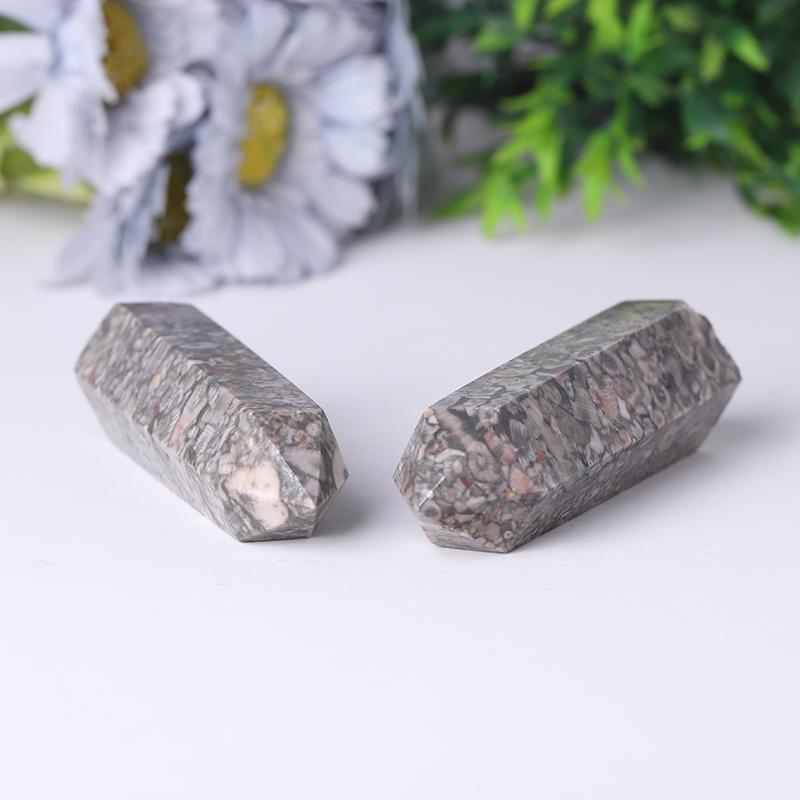 Natrual Crinoid Fossil Jasper Point Healing Crystal Tower Crystal wholesale suppliers