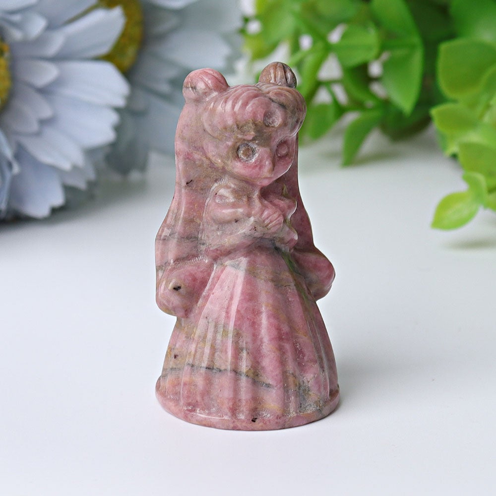 2.3" Rhodonite Princess Serenity Crystal Carvings Crystal wholesale suppliers