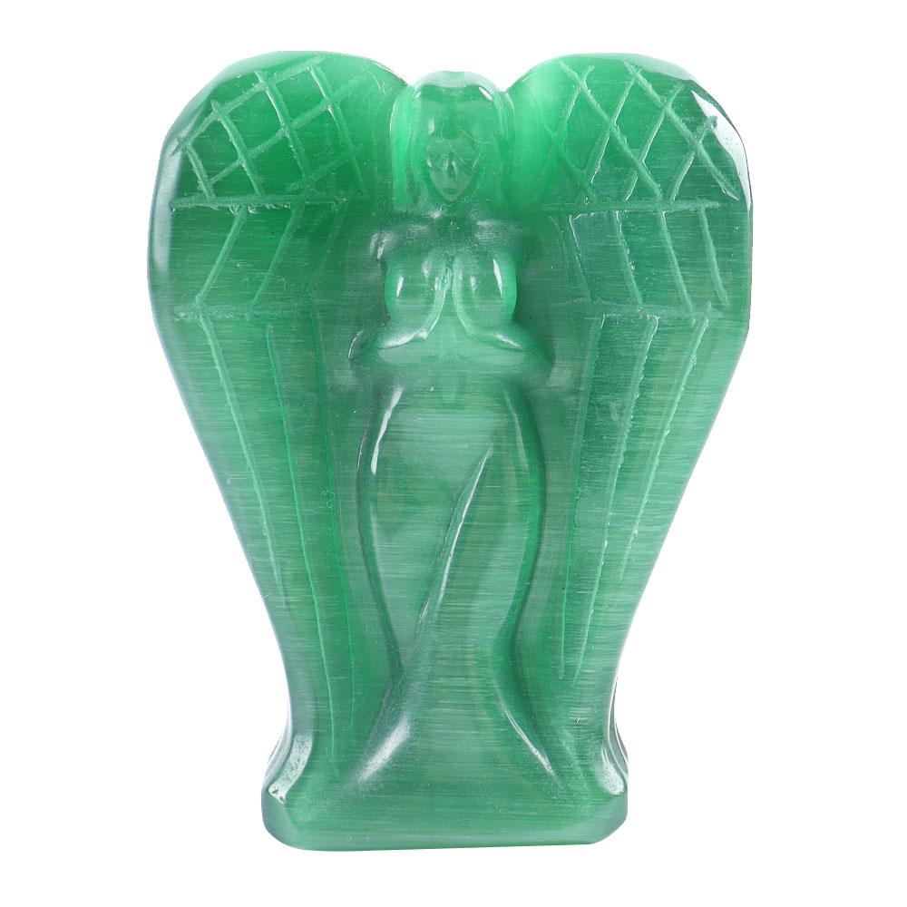 Hand Carved Cat Eye Crystal Angel Figurine Statue Crystal wholesale suppliers