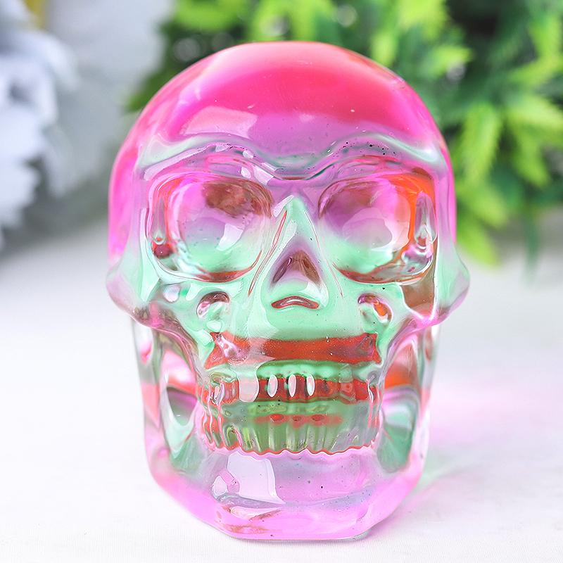 3" Aura Glass Skull Crystal Carvings Crystal wholesale suppliers