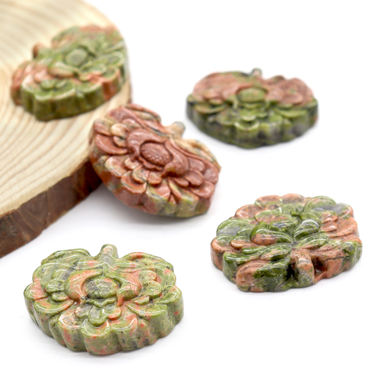 Hand Carved Unakite Crystal Flowers Crystal wholesale suppliers
