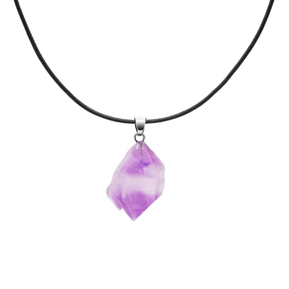 Natural Raw Amethyst Crystal Pendant Necklace Crystal wholesale suppliers