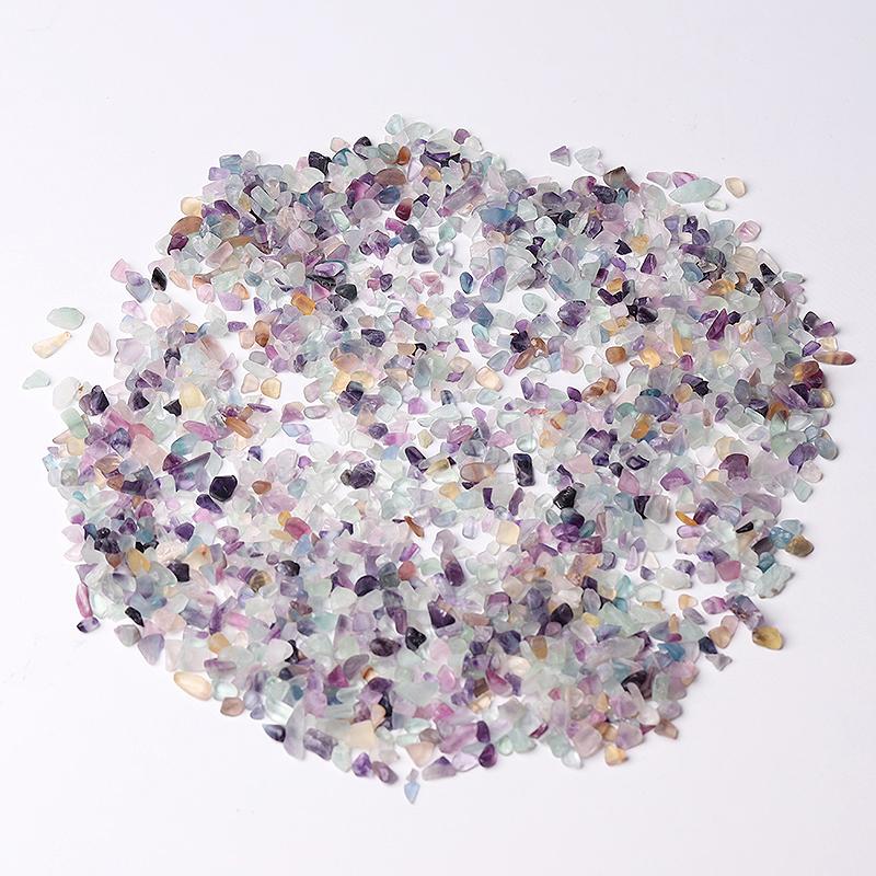 0.1kg Different Size Natural Rainbow Fluorite Chips Crystal Chips for Decoration Crystal wholesale suppliers