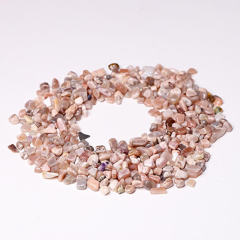 0.1kg 7-9mm Peach Moonstone Chips Crystal Chips for Decoration Crystal wholesale suppliers