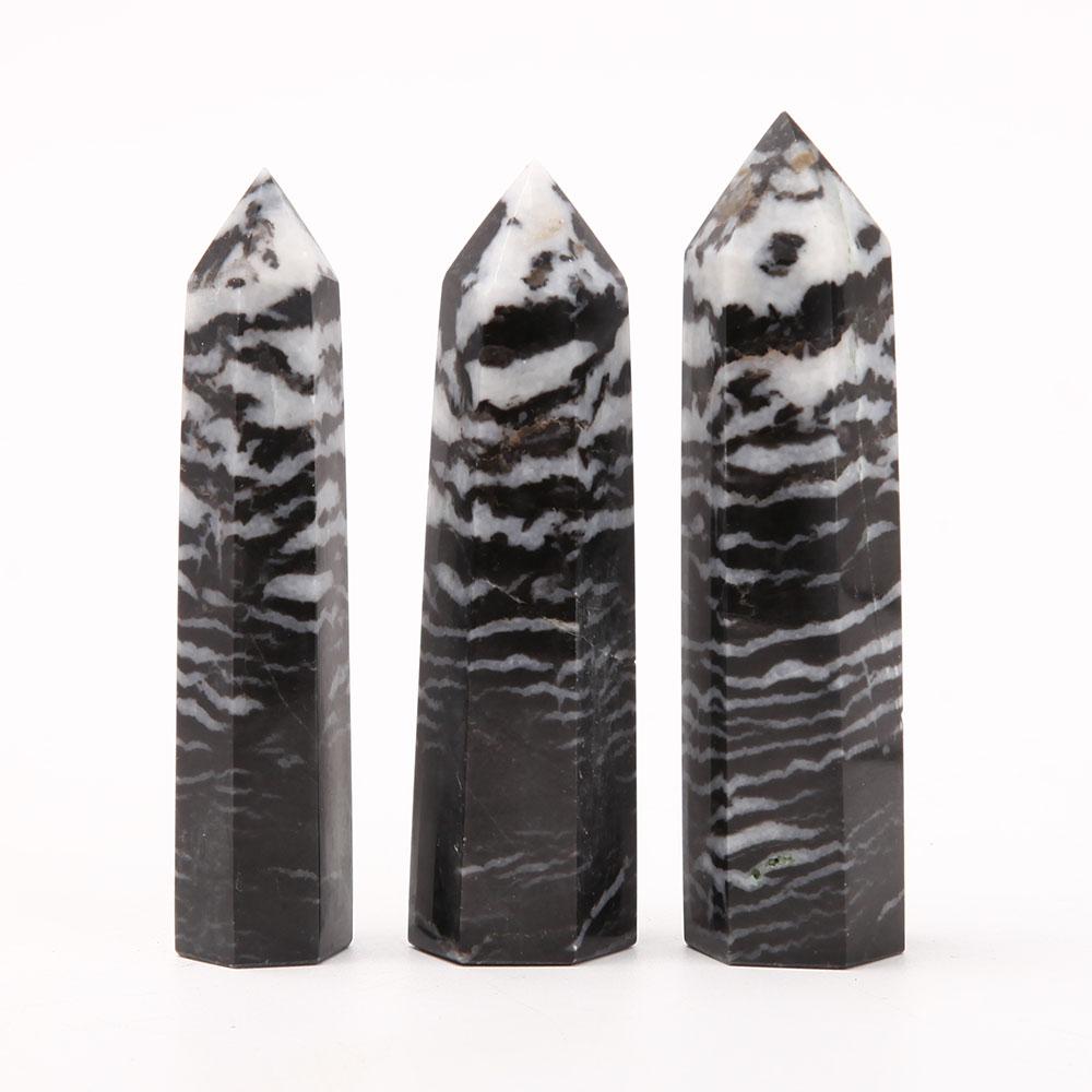 Set of 3 Zebra Jasper Crystal Points Crystal wholesale suppliers