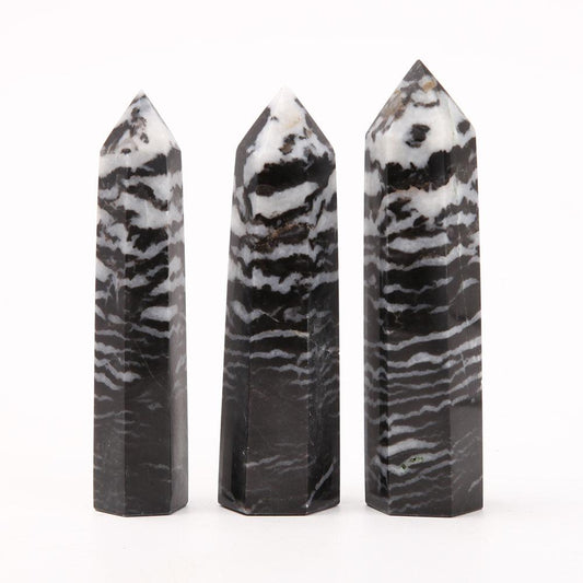 Set of 3 Zebra Jasper Crystal Points Crystal wholesale suppliers