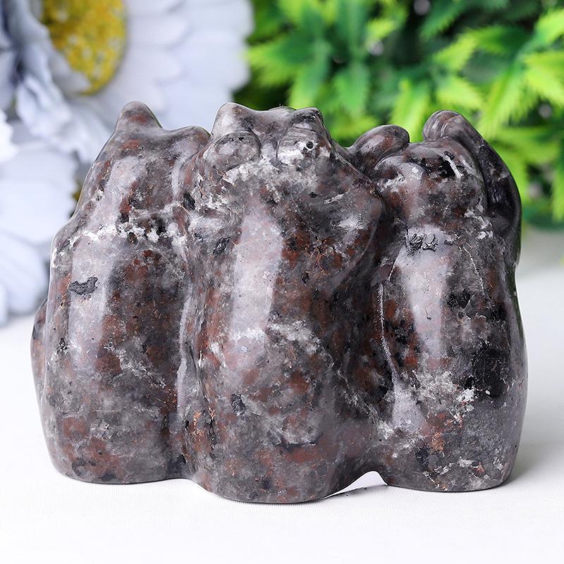 3" Yooperlite Frog See No Evil, Hear No Evil, Speak No Evil, Crystal Carvings Crystal wholesale suppliers