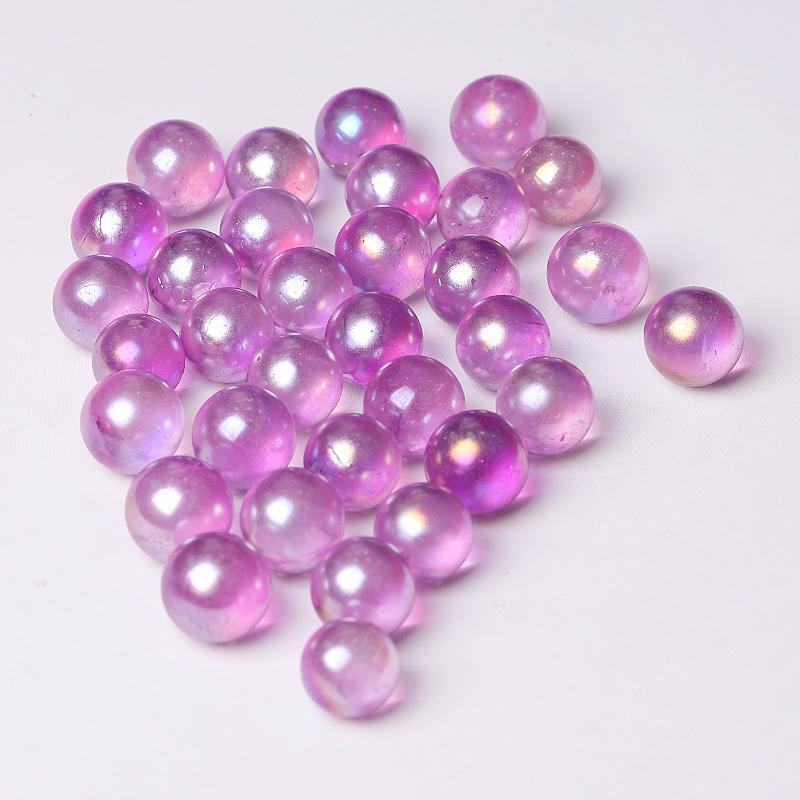 0.5-0.7'' High Quality Purple Aura Crystal Spheres Crystal Balls for Healing Crystal wholesale suppliers