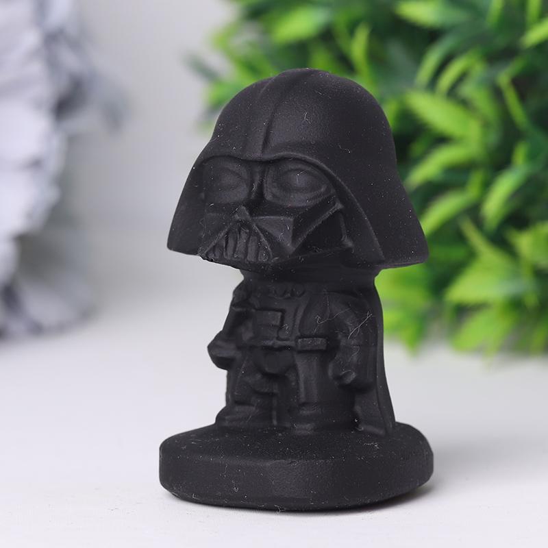 2.5" Black Obsidian Darth Vader Crystal Carvings Crystal wholesale suppliers