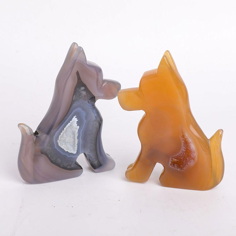 Druzy Agate Dog Carvings Crystal wholesale suppliers