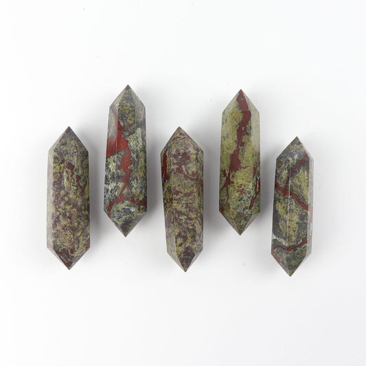 Set of 5 Dragon Blood Stone Double Terminated Points Crystal wholesale suppliers