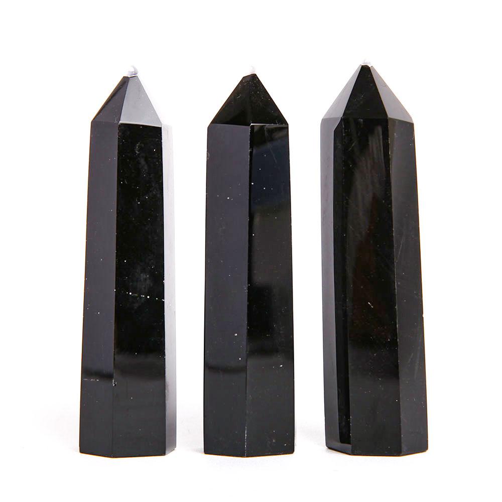 Set of 3 Black Obsidian Crystal Point Crystal wholesale suppliers