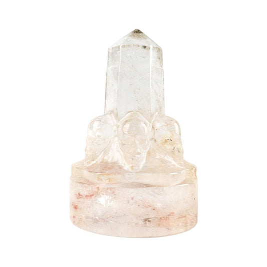 Clear Quartz Crystal Point with Carving Skull Decor Crystal wholesale suppliers