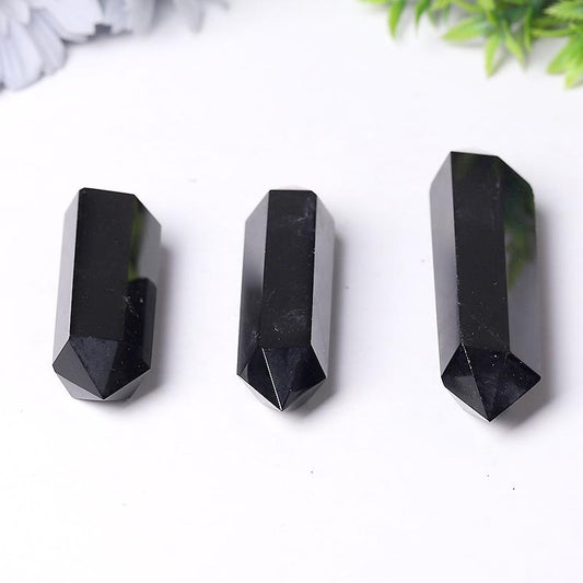 Wholesale Black Obsidian Double Terminated Point Crystal wholesale suppliers