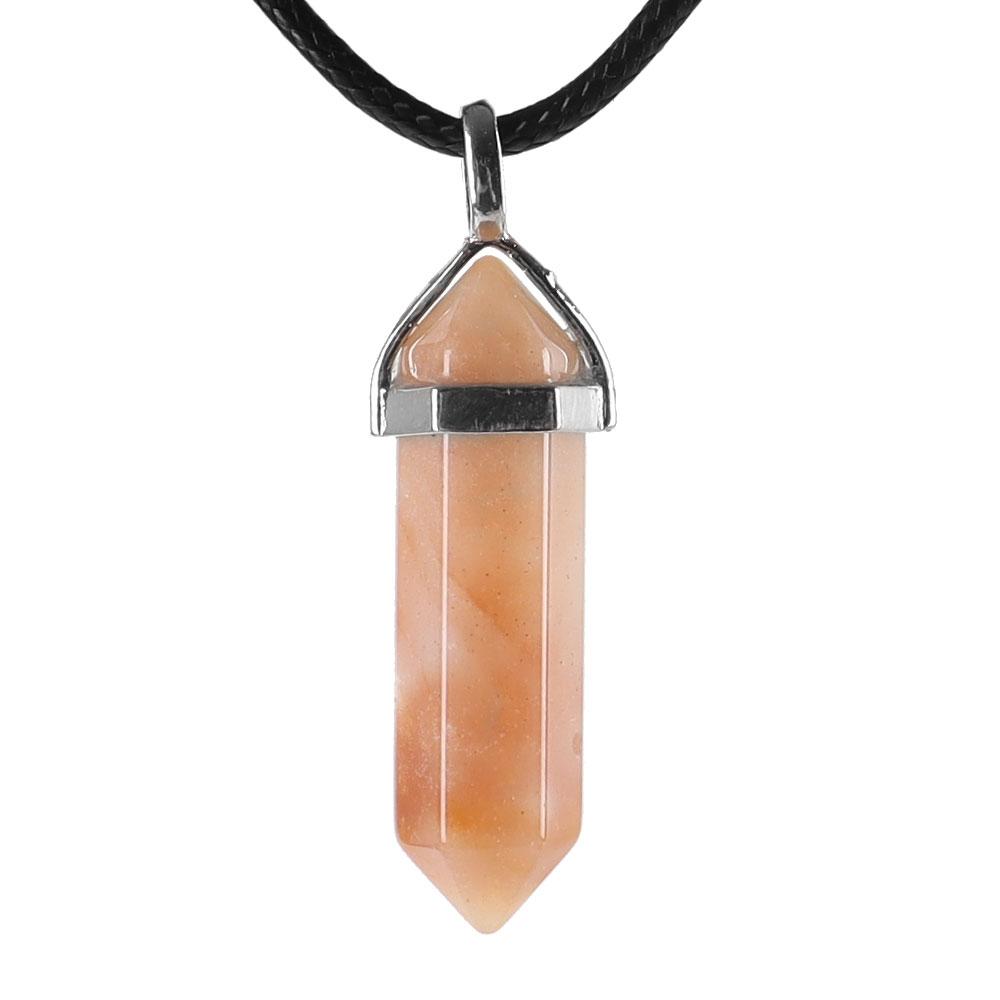 Natural Semi-Precious Gemstone Crystal Healing Hexagonal Point Chakra Pendant Crystal wholesale suppliers