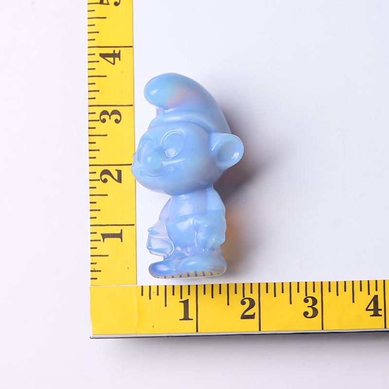 3.2" Blue Opalite Smurfs Crystal Carvings Crystal wholesale suppliers