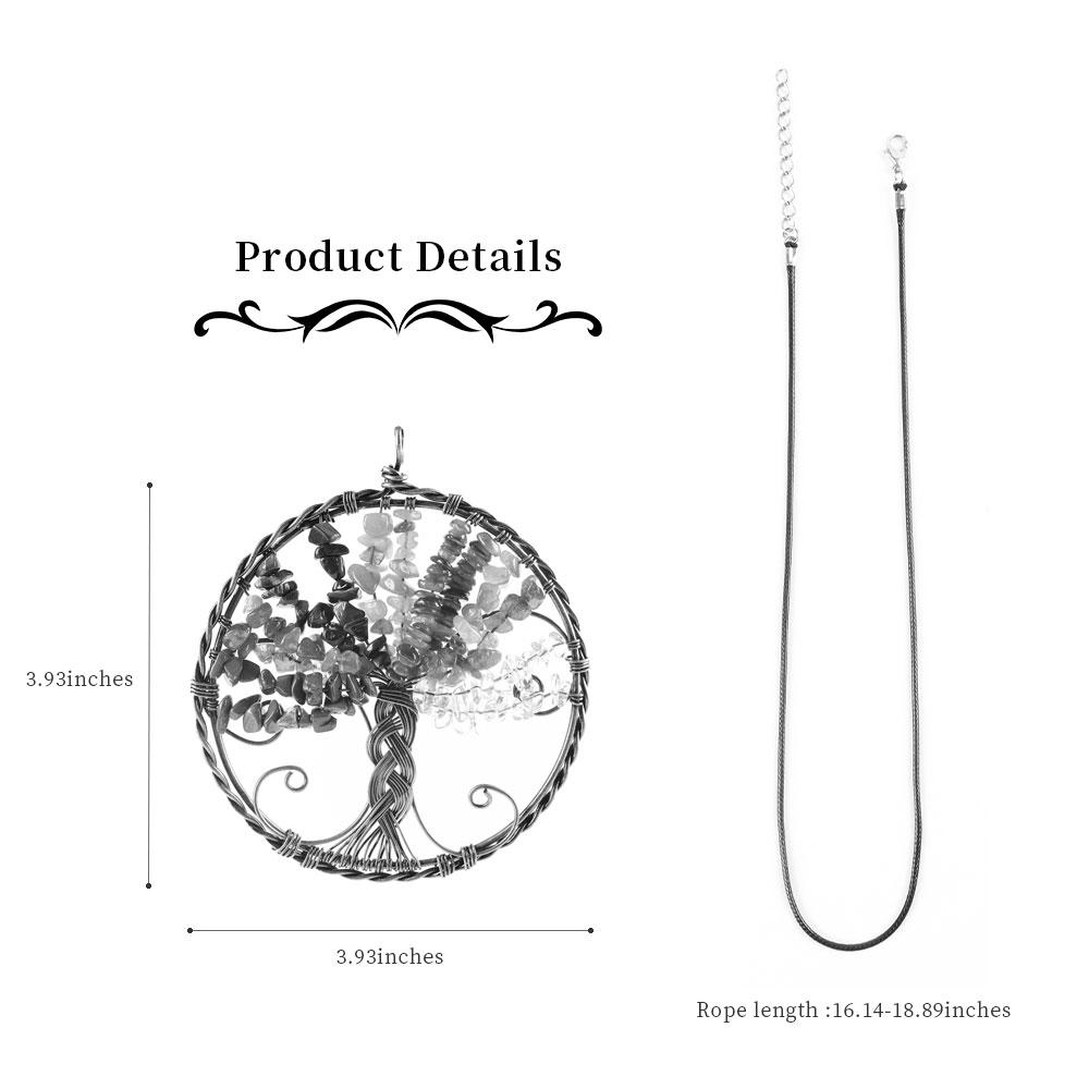 Healing Crystal Jewelry Tree of Life Wire Wrapped Pendant Crystal wholesale suppliers