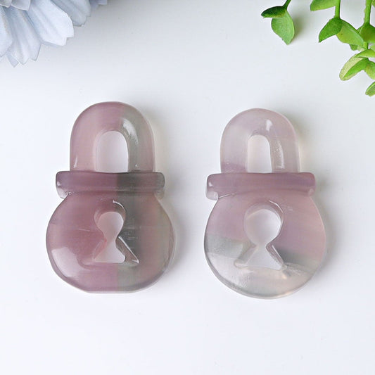 2.4" Fluorite Lock  Crystal Carvings Crystal wholesale suppliers