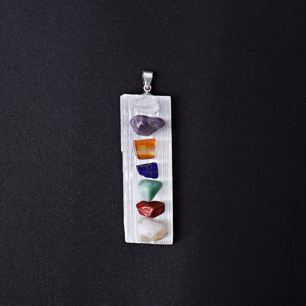 2" Selenite Stick with Chakra Decoration Pendant Crystal wholesale suppliers