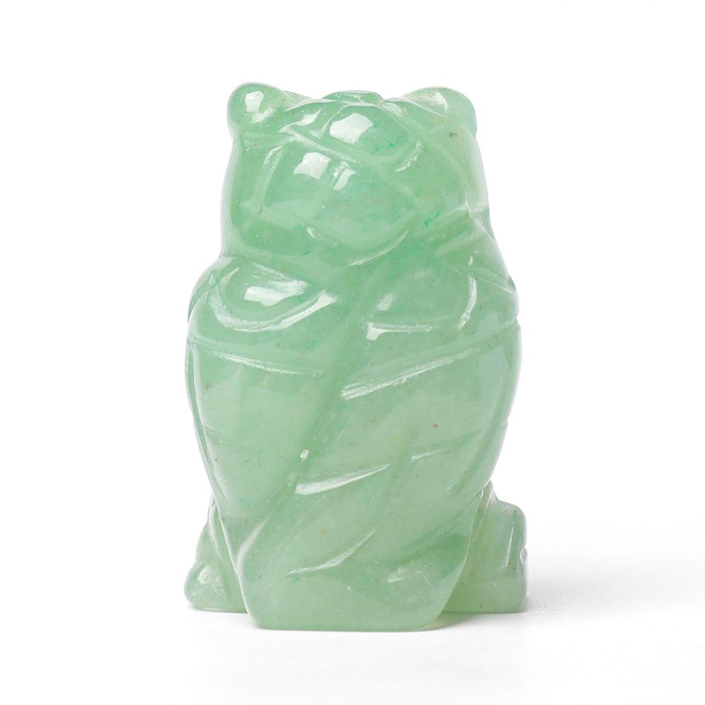 2.0" Aventurine Owl Figurine Crystal Carvings Crystal wholesale suppliers