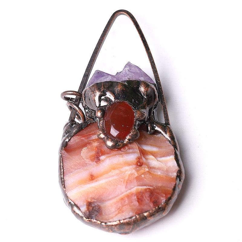 3" Carnelian Amethyst Pendant for Jewelry DIY Crystal wholesale suppliers