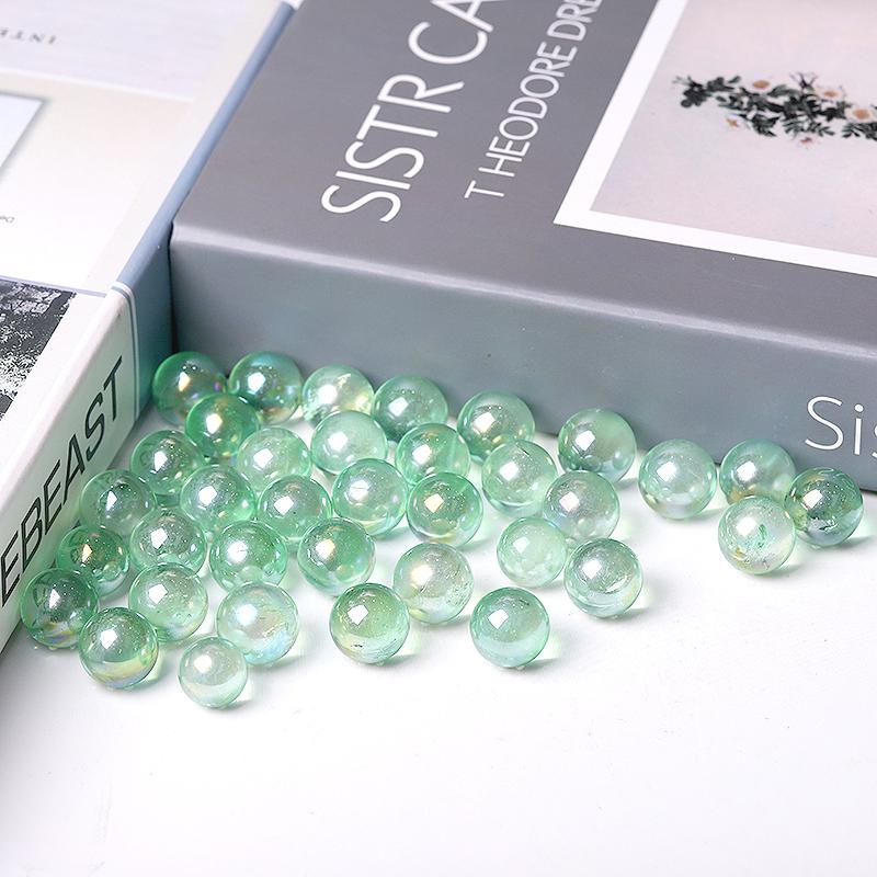 0.5-0.7'' High Quality Green Aura Crystal Spheres Crystal Balls for Healing Crystal wholesale suppliers